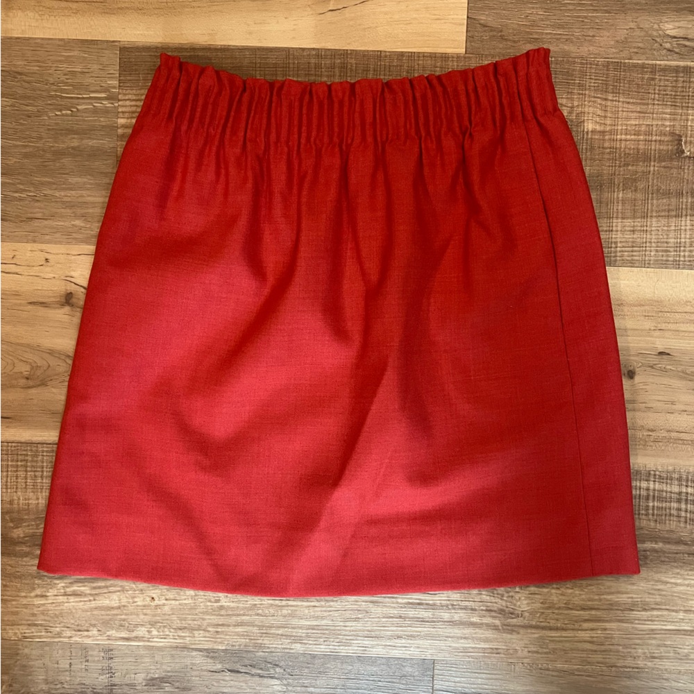 J Crew cinched waist mini skirt in red
